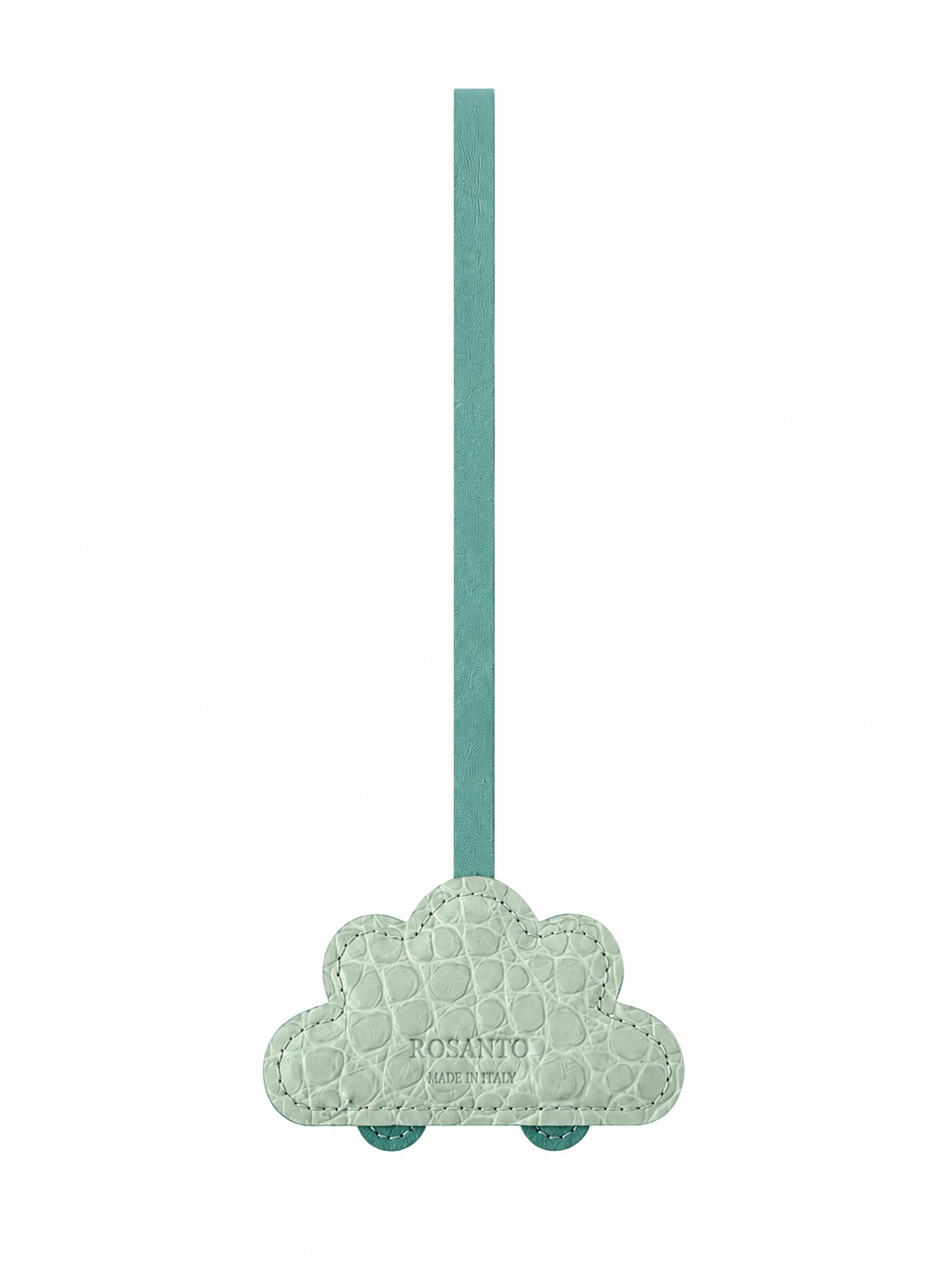 CHARM NUVOLA CELESTE PELLE COCCO