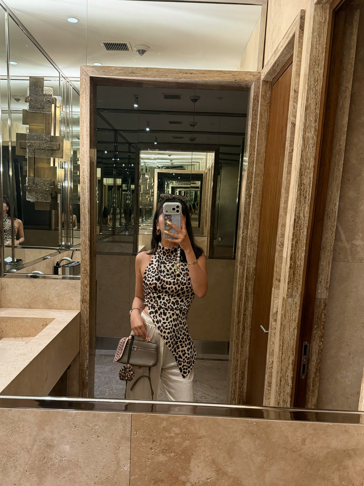 CHARM CHICCO DI CAFFE LEOPARDATO